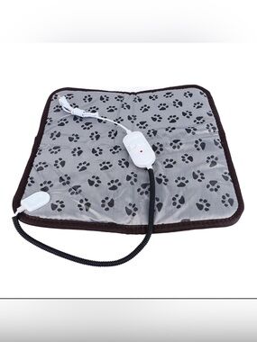Pet Heating Pad with Paw Print Design - Gra